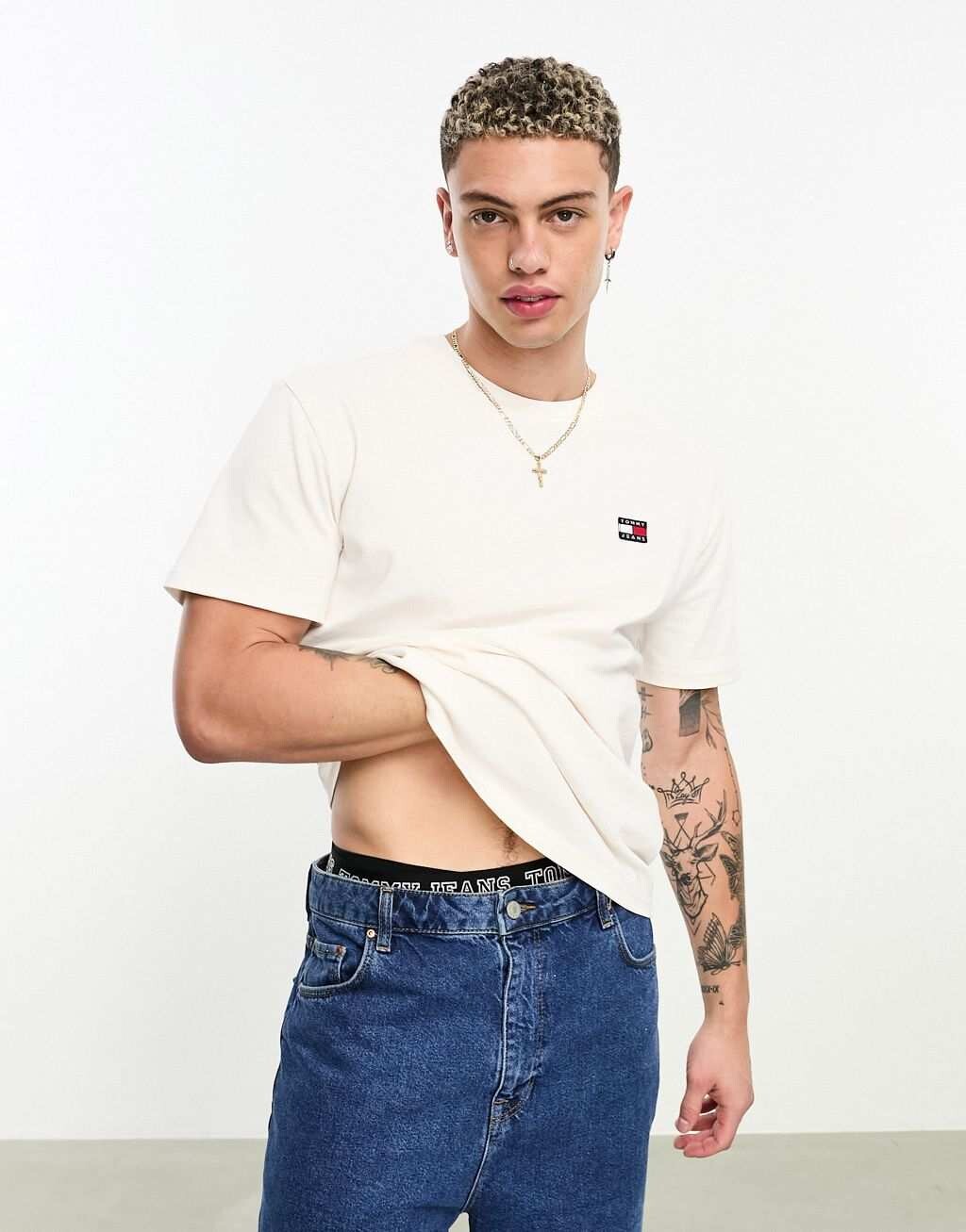 

Белая футболка с логотипом Tommy Jeans, Белый
