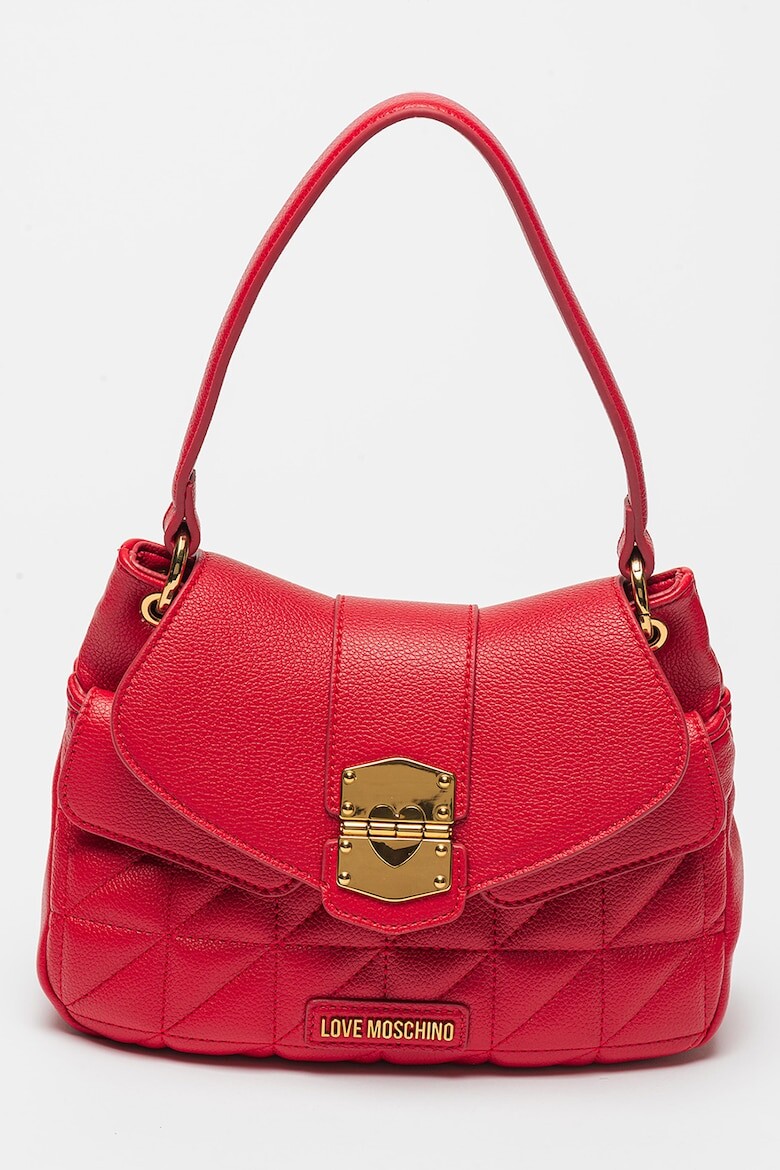 

Стеганая сумка из экокожи Love Moschino, красный