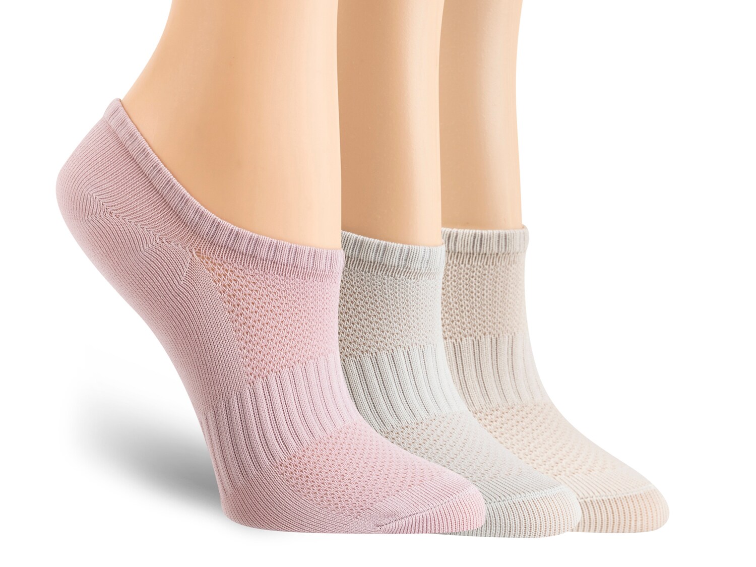Комплект из 3 пар носков Lemon Air Brush No Show, светло-розовый/серый/бежевый