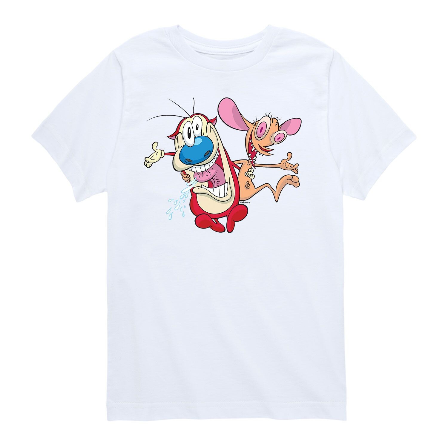 

Футболка Nickelodeon Ren & Stimpy для мальчиков 8–20 лет с боковыми объятиями Licensed Character