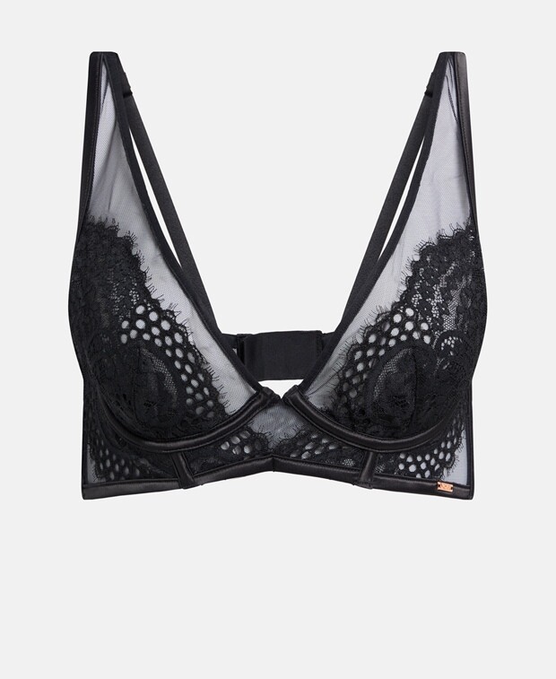 

Бюстгальтер на косточках, чашка BG Hunkemöller, темно коричневый