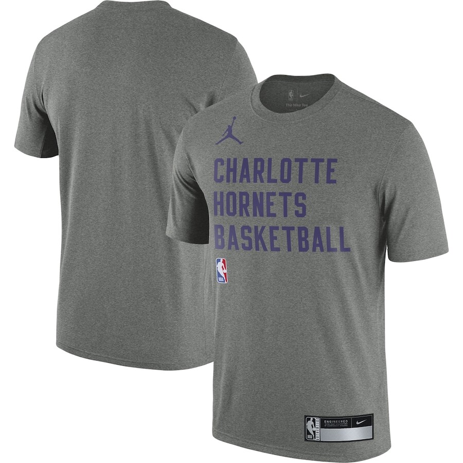 

Футболка с коротким рукавом Jordan Brand Charlotte Hornets, серый
