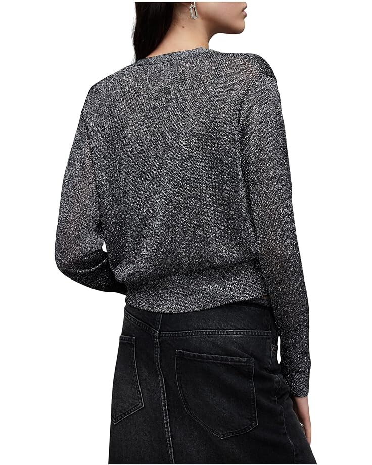 

Свитер AllSaints Lyra Glitter Cardigan, серебряный