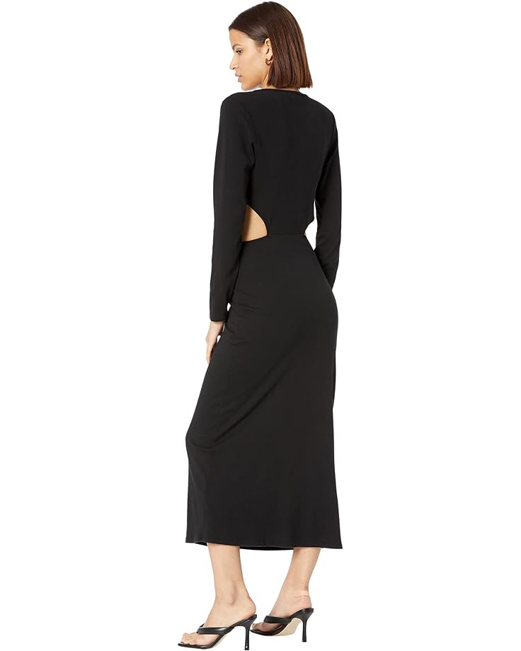 Платье bella dahl Long Sleeve Twist Maxi Dress, черный