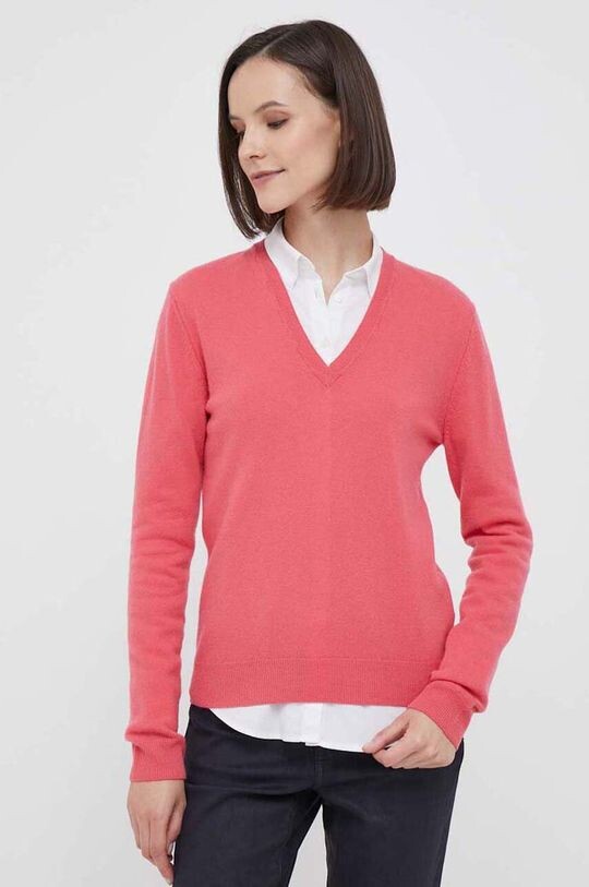 

Шерстяной свитер United Colors of Benetton, розовый