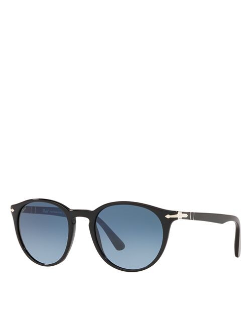 

Круглые солнцезащитные очки, 52 мм Persol, цвет Black