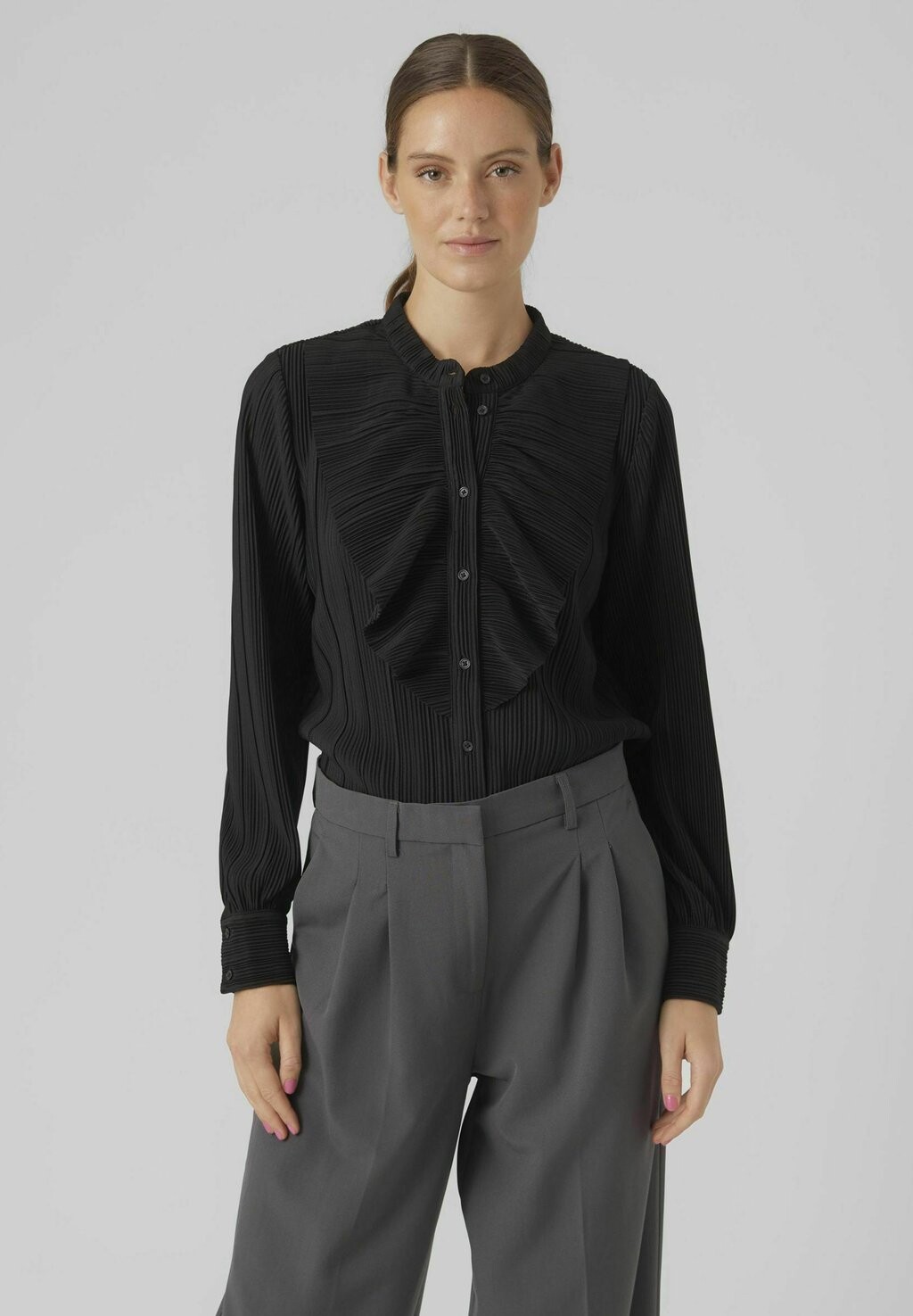 

Рубашка Vero Moda VMAURORA LS FRILL, черный