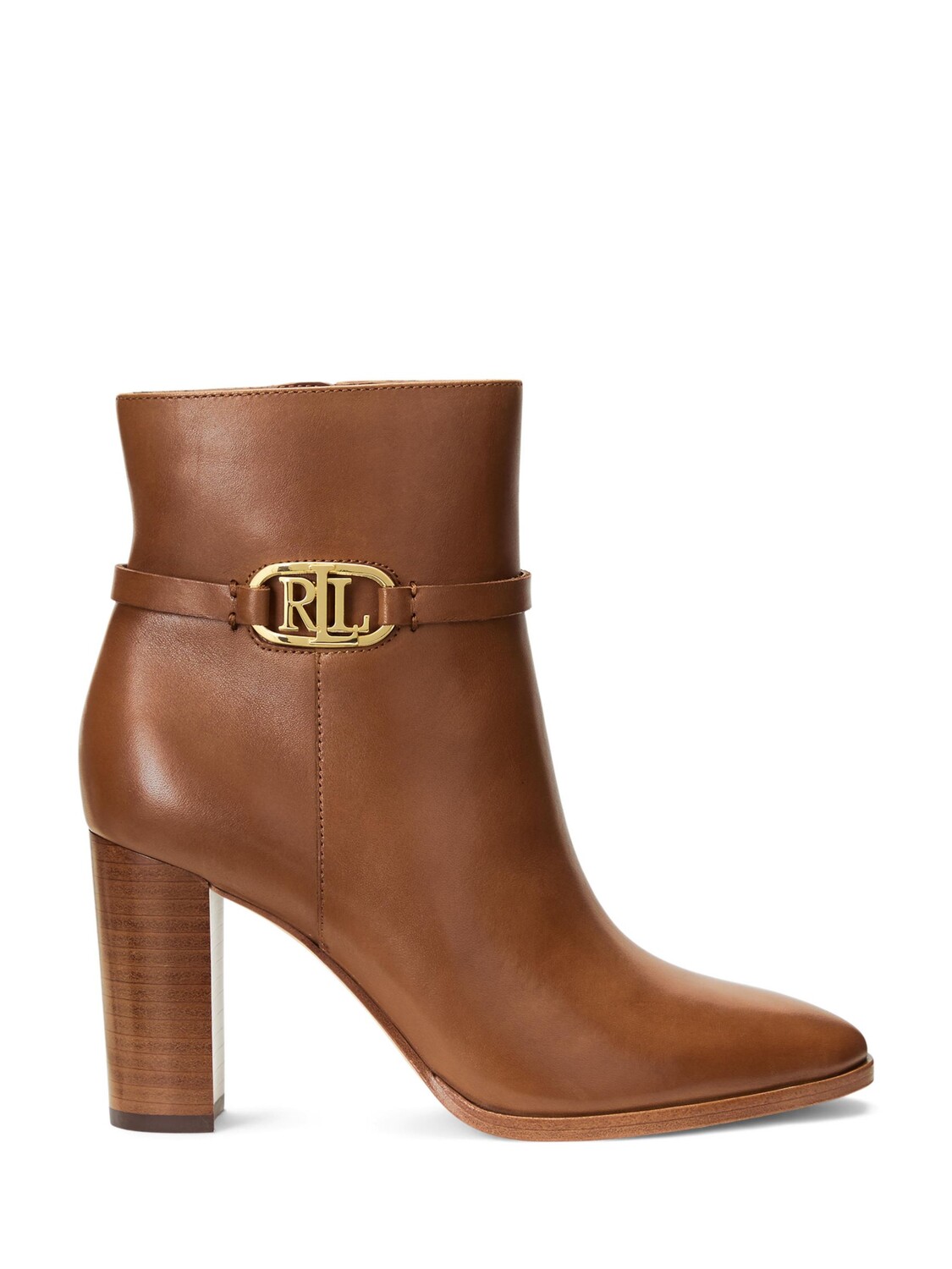 

Кожаные ботильоны на каблуке Lauren Maxie Ralph Lauren, тан