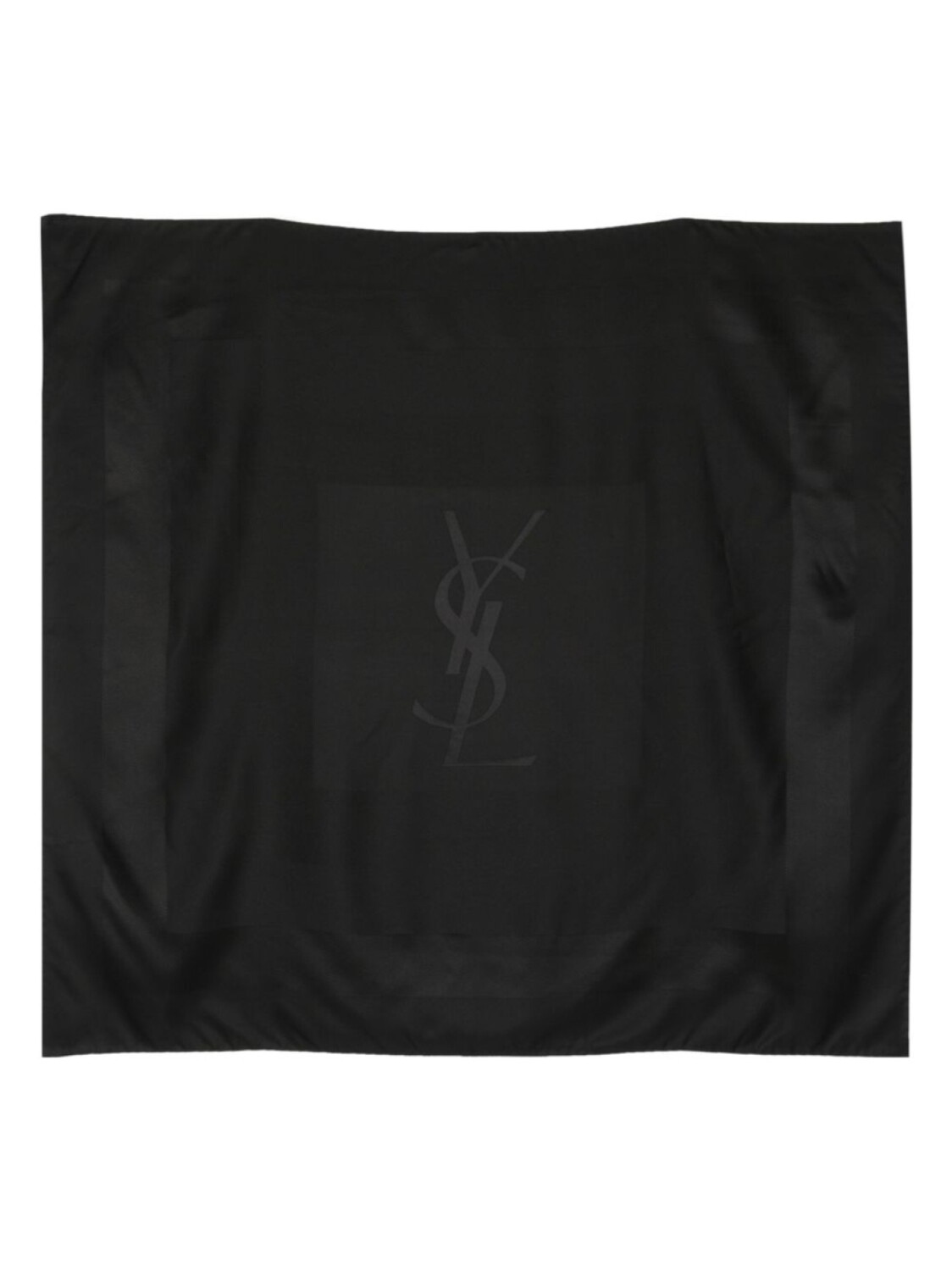 

Saint Laurent шелковый платок с логотипом, черный
