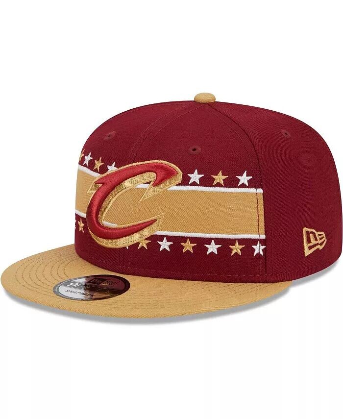 

Мужская бейсболка Wine Cleveland Cavaliers с полосками звезд 9FIFTY Snapback New Era, белый