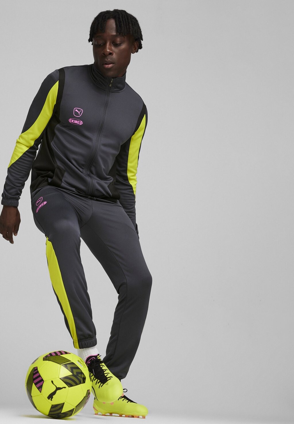 

Спортивная куртка King Pro Puma, цвет strong gray electric lime
