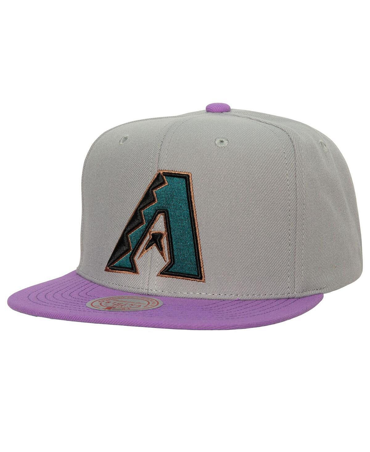 

Мужская серая выездная шляпа Snapback Arizona Diamondbacks Cooperstown Collection Mitchell & Ness