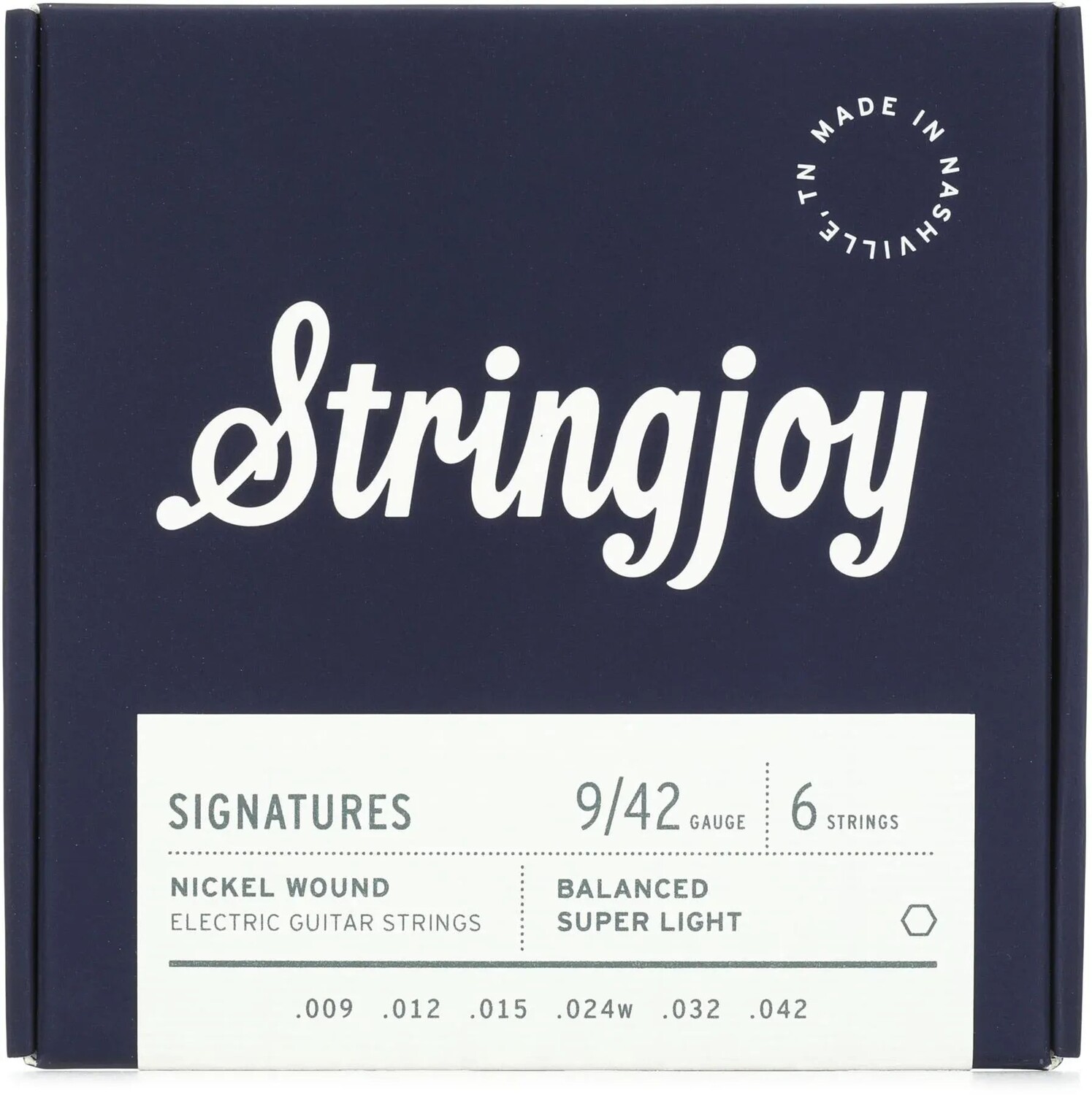 

Stringjoy Signatures Сбалансированные струны для электрогитары с никелевой намоткой — сверхлегкий калибр (.009–.042)