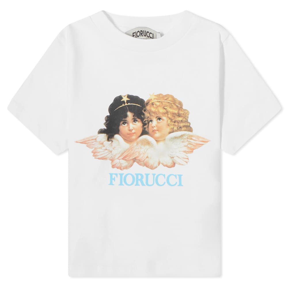 

Классическая укороченная футболка Fiorucci Angel, белый