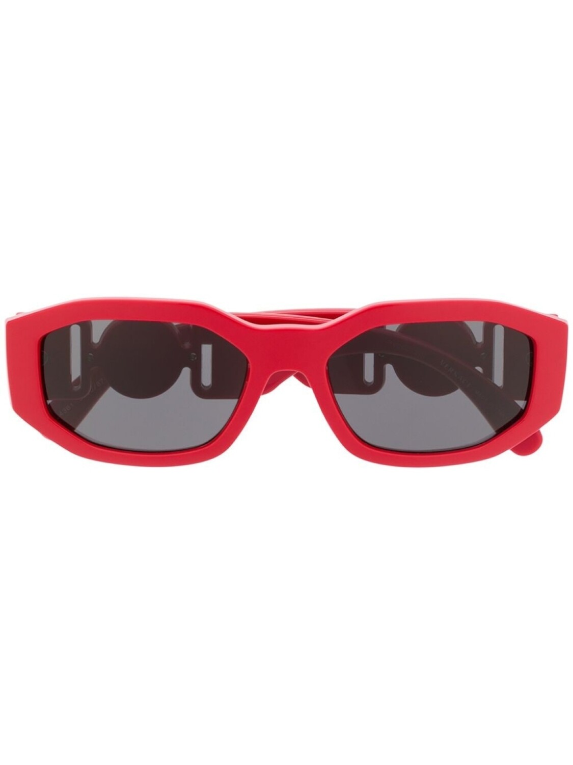 

Versace Eyewear солнцезащитные очки в прямоугольной оправе с логотипом, красный
