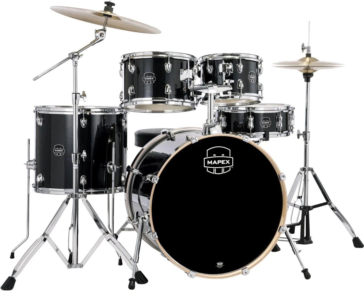 

Комплект ударных инструментов Mapex Venus Rock Complete из 5 предметов — Black Galaxy Sparkle