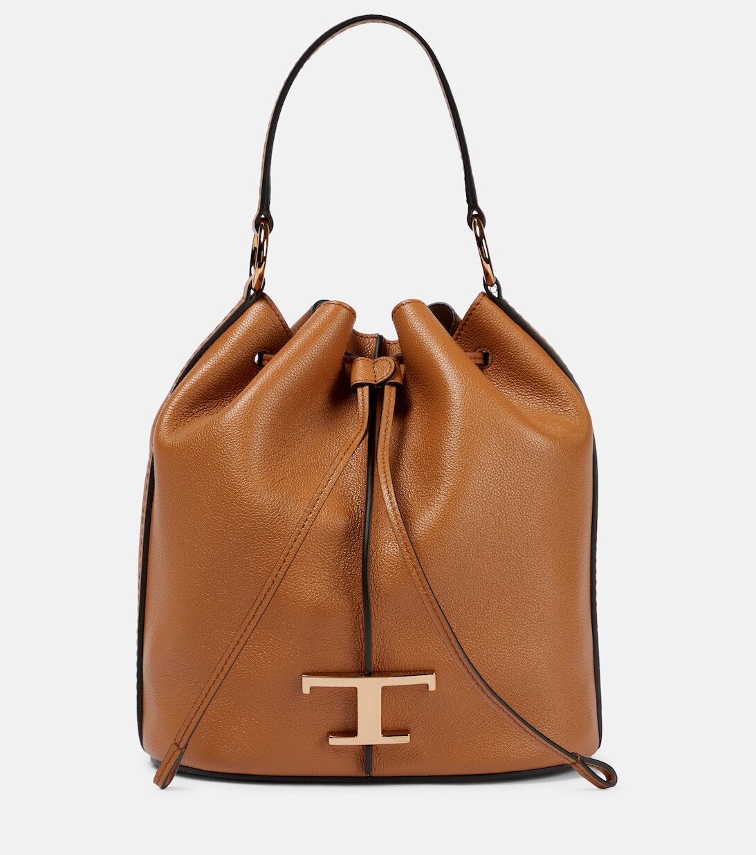 

Маленькая кожаная сумка-ведро Timeless Tod's, коричневый