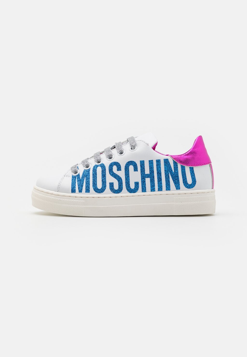 

Полукеды Unisex MOSCHINO, цвет white/fuxia/blue