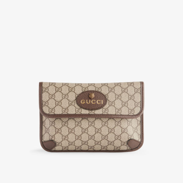 

Холщовая поясная сумка GG Supreme Gucci, цвет beb/nacero/vrv
