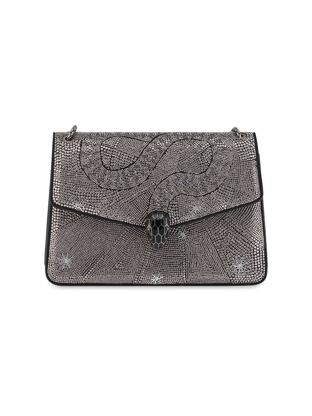 

Сумка на плечо Serpenti Hot Fix BVLGARI, серебряный