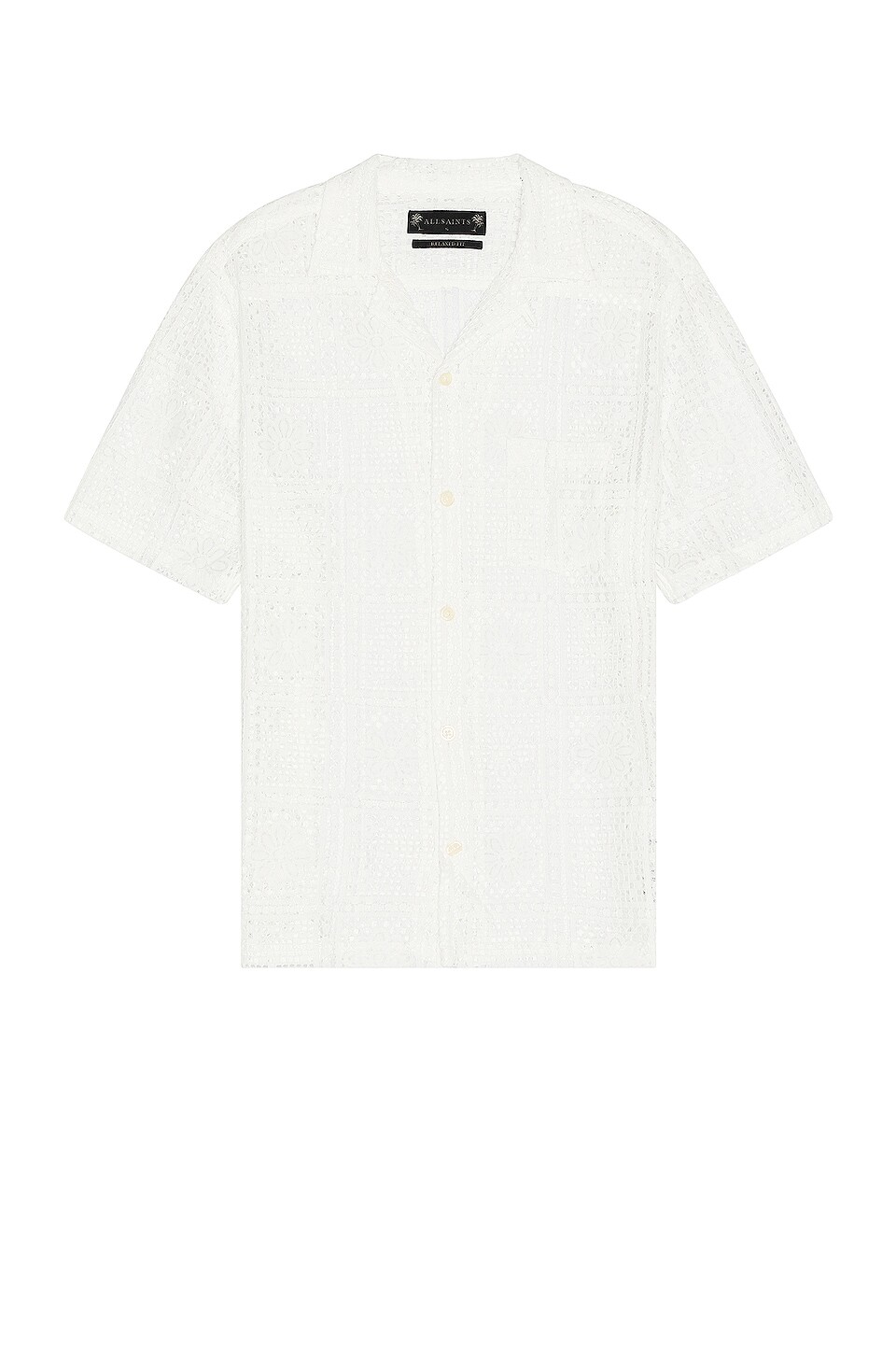 

Рубашка ALLSAINTS Llonga Short Sleeve, цвет Cala White