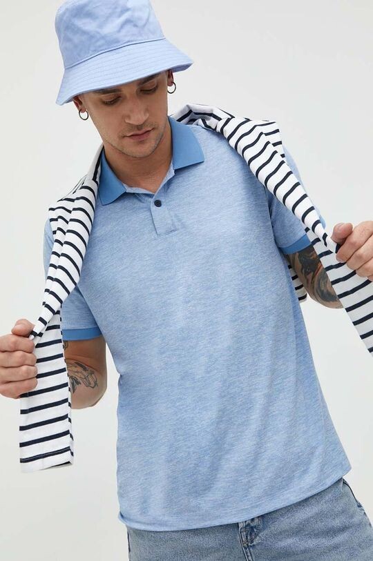 

Футболка-поло Abercrombie & Fitch, синий
