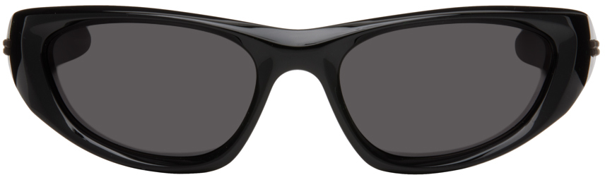 Черные спортивные солнцезащитные очки из ацетата с запахом Bottega Veneta