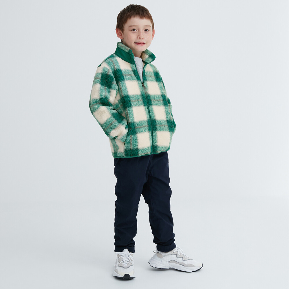 

Куртка Uniqlo унисекс ветрозащитная флисовая, зеленый