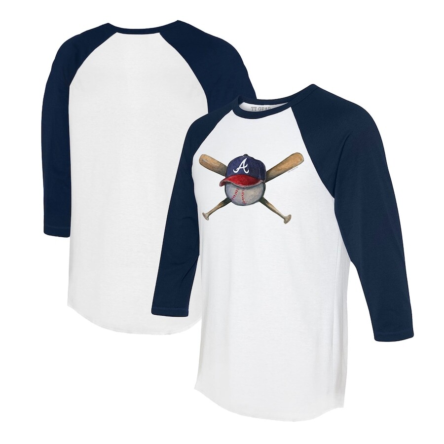 

Футболка с длинным рукавом Tiny Turnip Atlanta Braves, белый