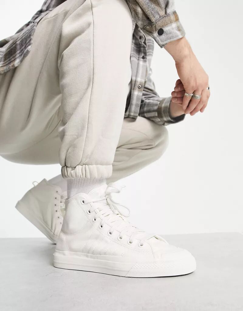 Белые высокие кеды adidas Originals Nizza RF