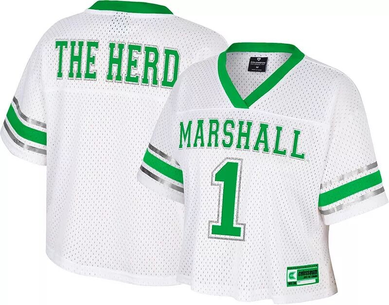 

Colosseum Женское белое укороченное джерси Marshall Thundering Herd