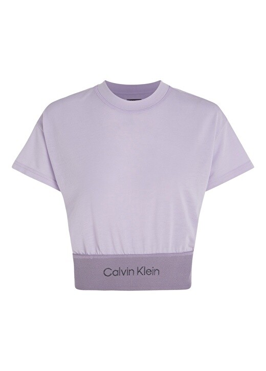 

Фиолетовая женская футболка с круглым вырезом Calvin Klein, Фиолетовый