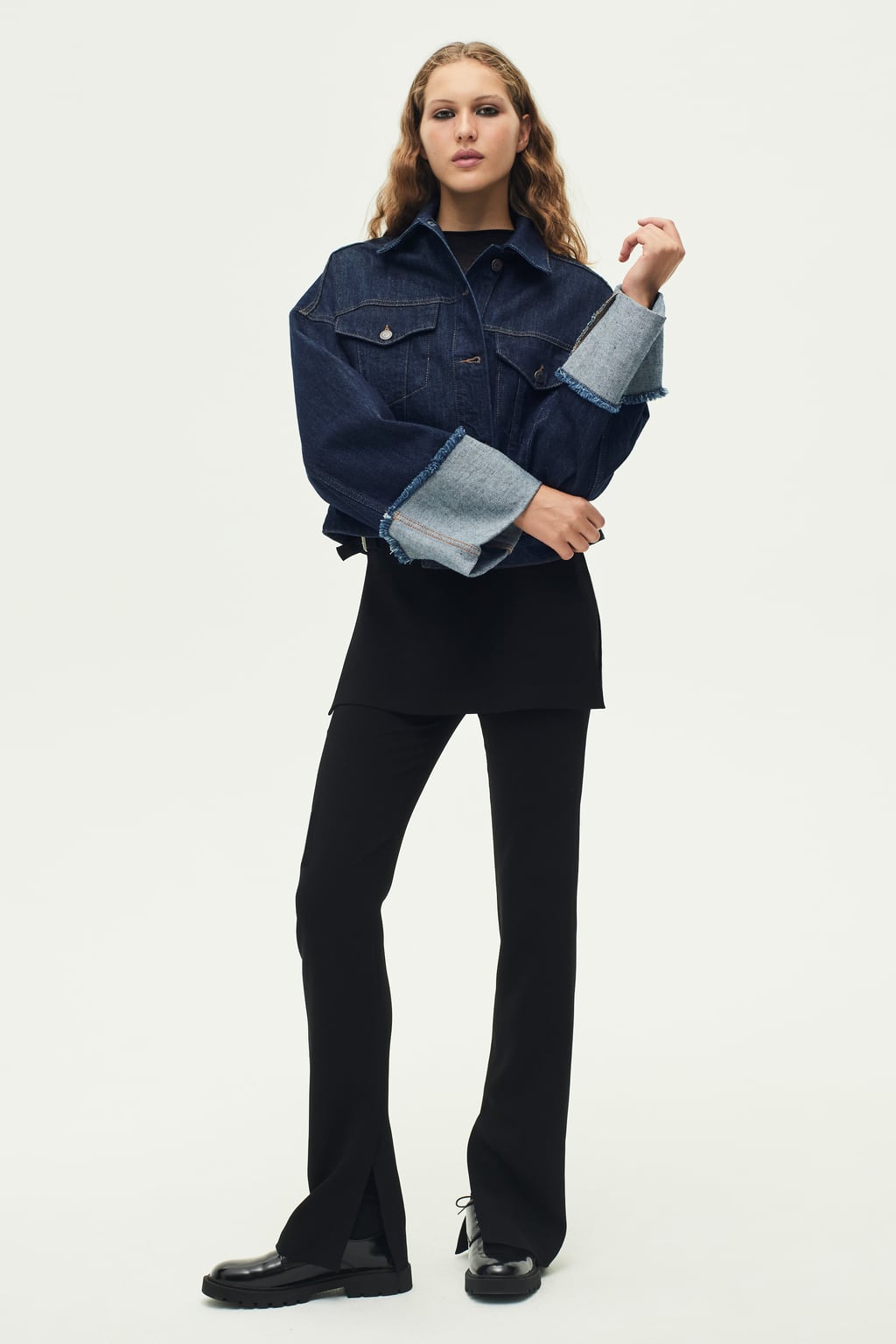 

Джинсовая куртка Zw Collection ZARA, синий