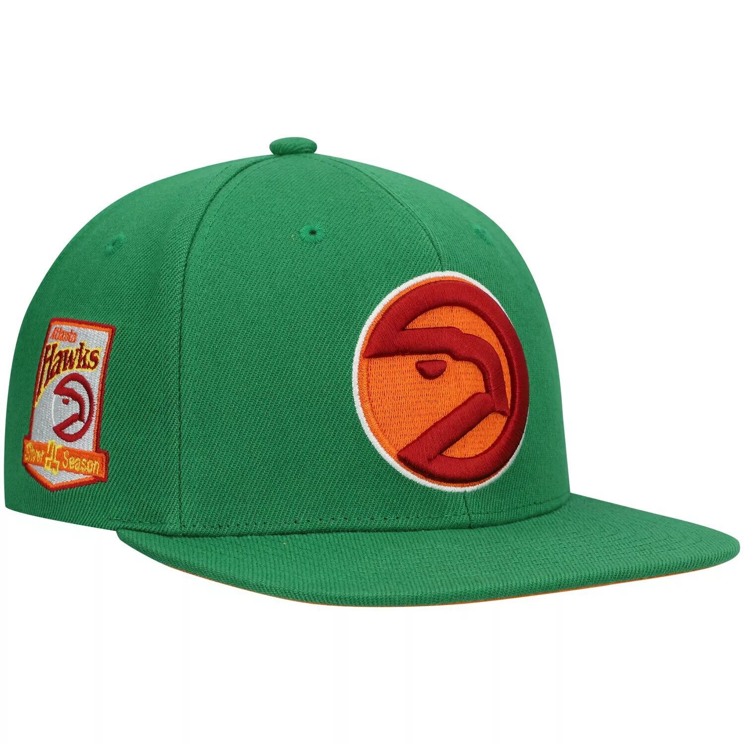 

Мужская кепка Mitchell & Ness Green Atlanta Hawks в честь 25-летия Майка Snapback
