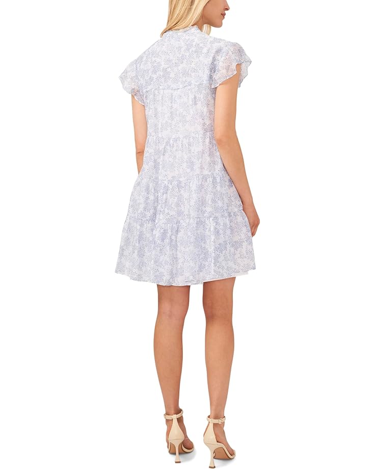 Платье CeCe Flutter Sleeve Yoke Detail Dress, цвет Ultra White