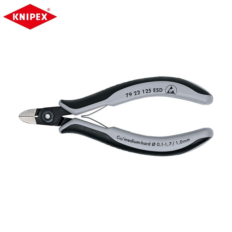 KNIPEX 125 мм электронные диагональные плоскогубцы ремонт электрики электронные ножницы диагональные плоскогубцы кусачки 79 22 125 ESD настройка (срок поставки 4-8 недель)