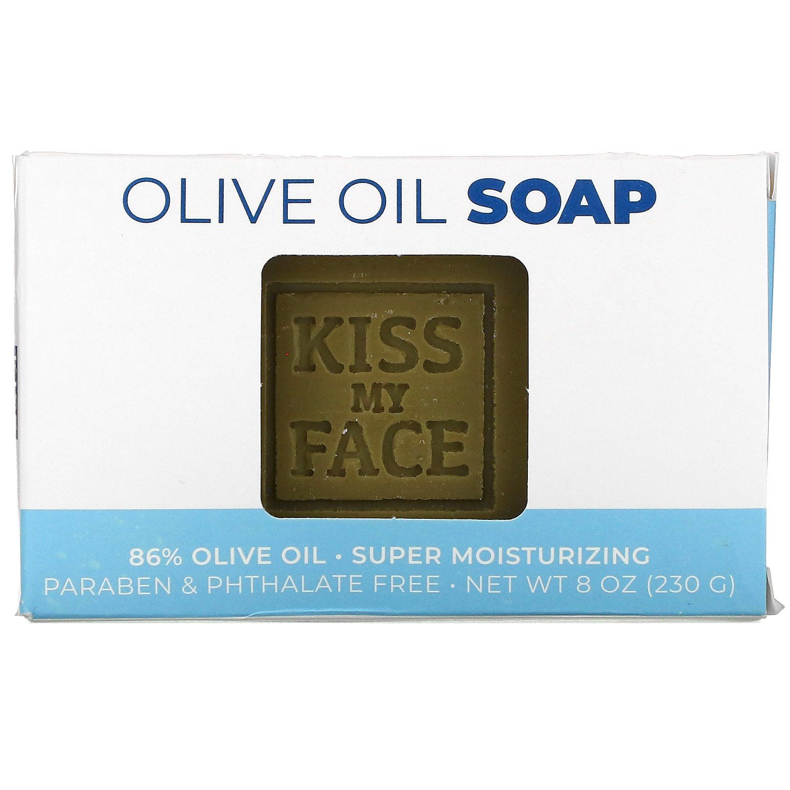 Kiss My Face Мыло с чистым оливковым маслом без отдушек 8 унций (230 г)