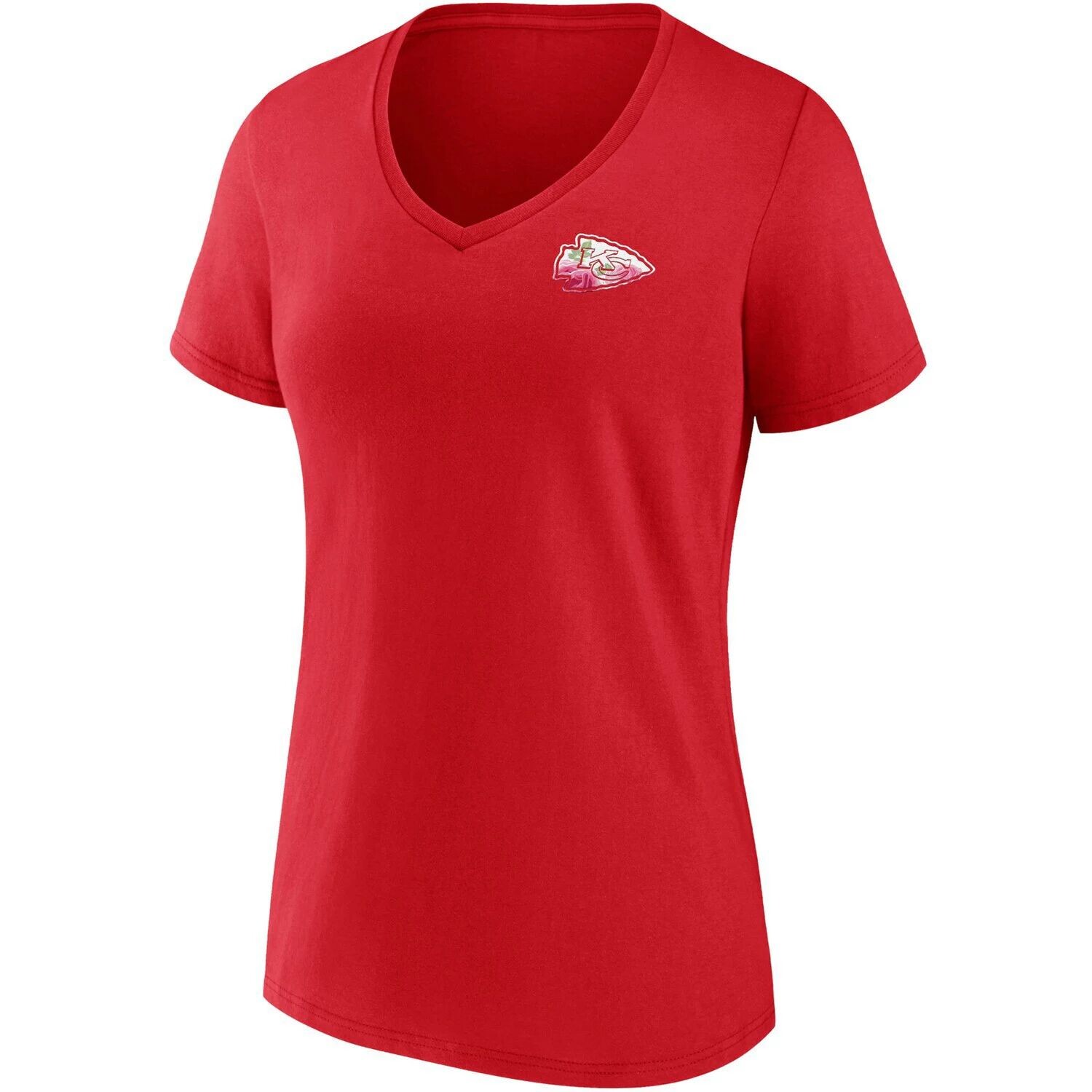 

Красная женская футболка Fanatics с v-образным вырезом и надписью Kansas City Chiefs Team ко Дню матери Fanatics, Красный
