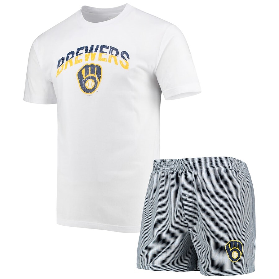 

Пижамный комплект Concepts Sport Milwaukee Brewers, белый