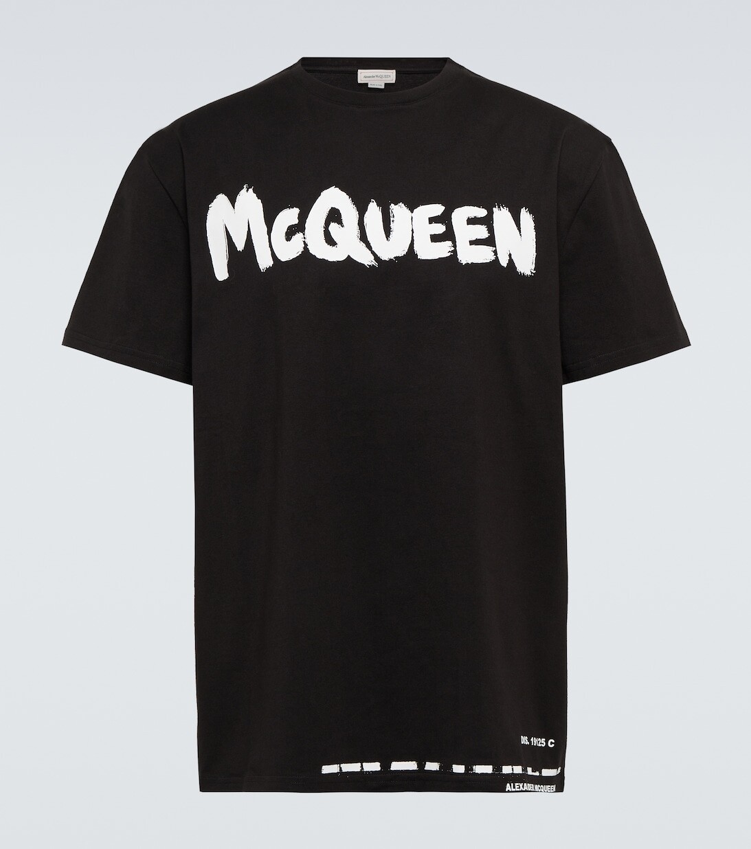

Хлопковая футболка с логотипом Alexander McQueen, черный