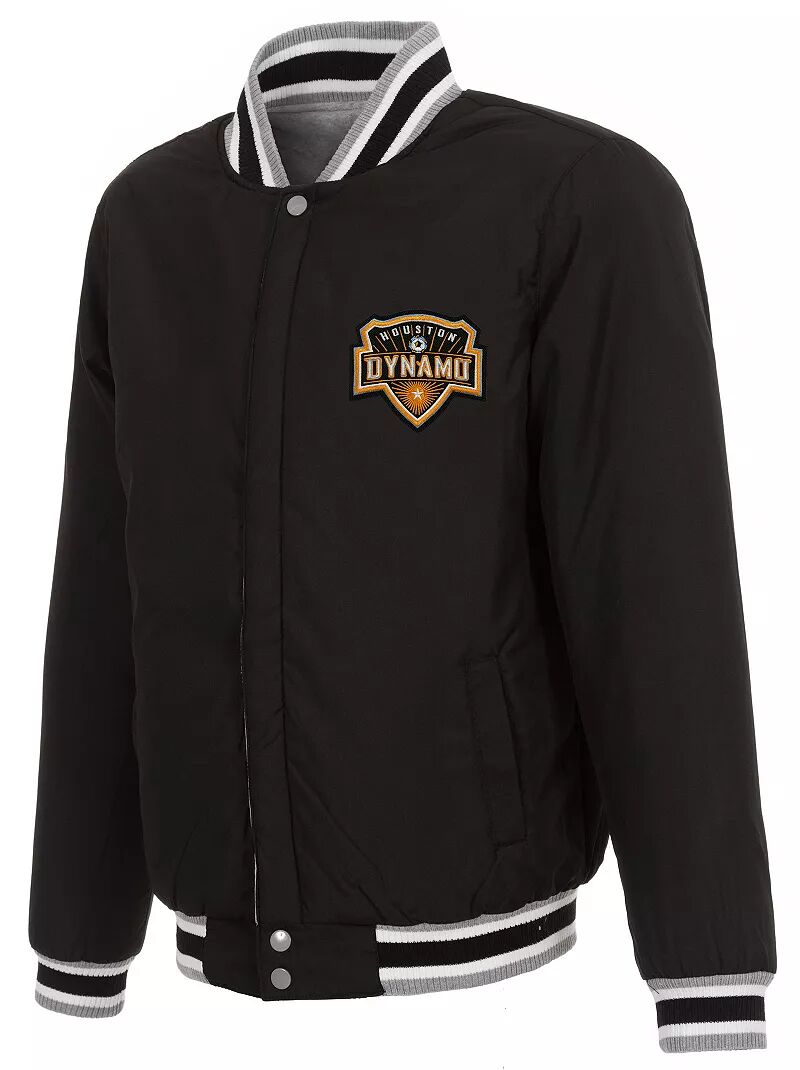 Черная двусторонняя флисовая куртка Jh Design Houston Dynamo фото