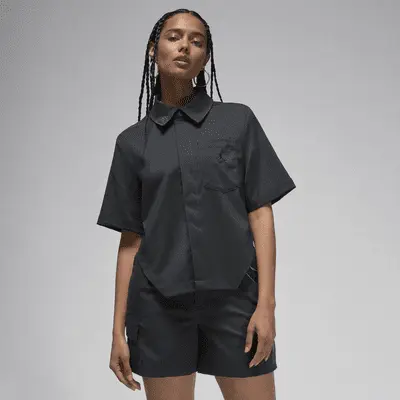 

Футболка Jordan Women's Woven Crop Top, цвет Off Noir
