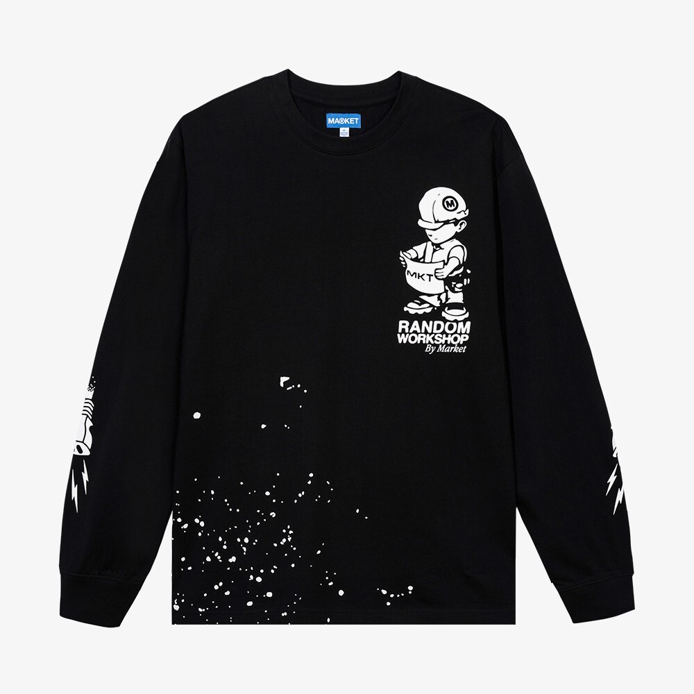 

Футболка Plan Check Longsleeve T-Shirt 'Black' Market, черный