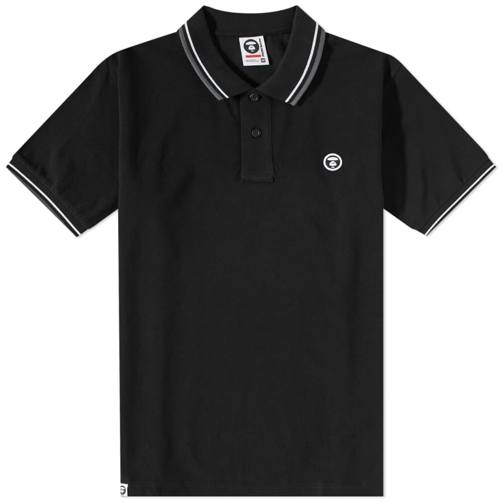 

Поло с вышитым значком AAPE Now, черный