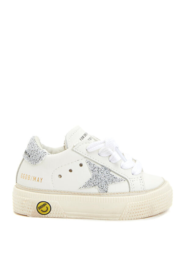 

Детские кожаные кроссовки May для девочек Golden Goose, белый
