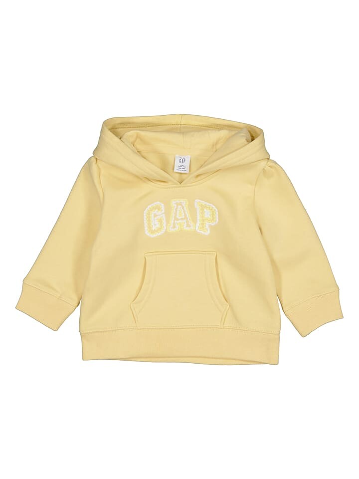 Пуловер с капюшоном GAP, желтый