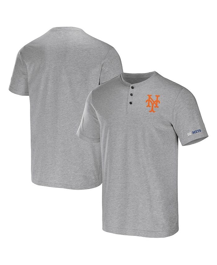 

Мужская футболка Darius Rucker Collection от Heather Grey New York Mets Henley Fanatics, серый