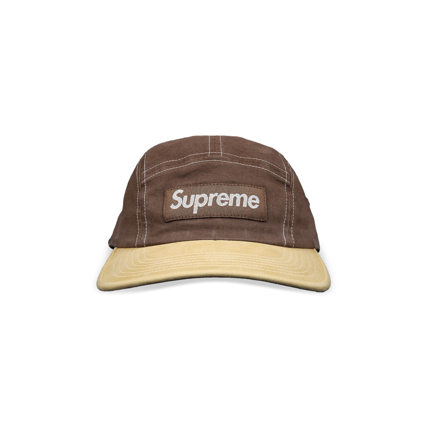 

Двухцветная кепка Supreme из твила Коричневый