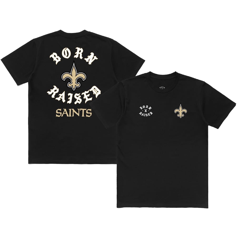 

Футболка с коротким рукавом Born x Raised New Orleans Saints, черный