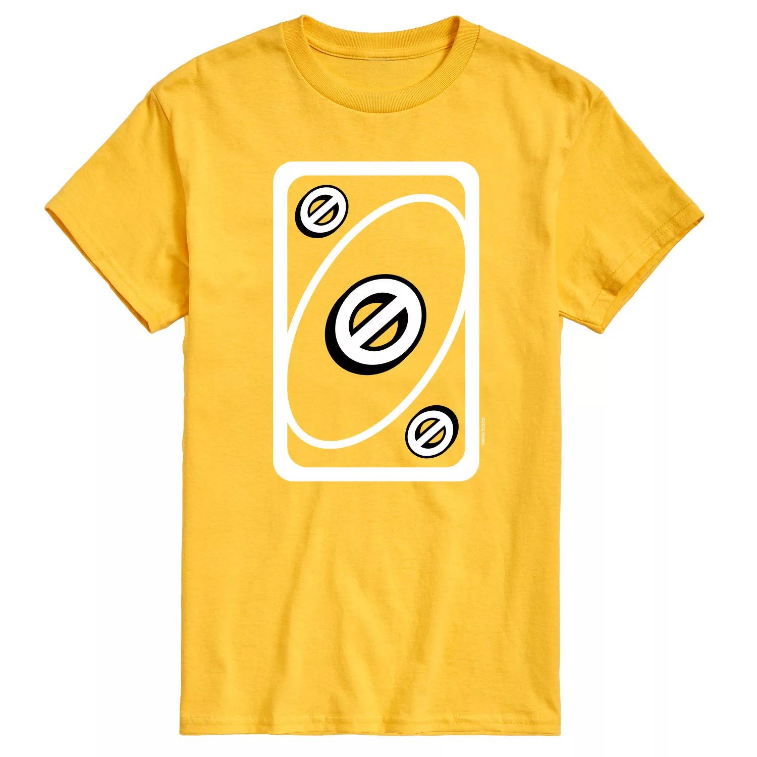 Мужская желтая футболка Mattel UNO Skip Card мужская футболка mattel uno card